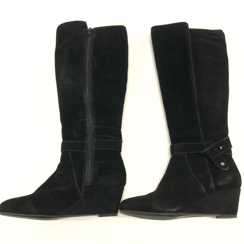 Anne Klein Akally Black Suede